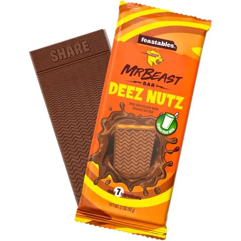 Mr Beast Feastables Chocolate Bar Deez Nutz (60g)