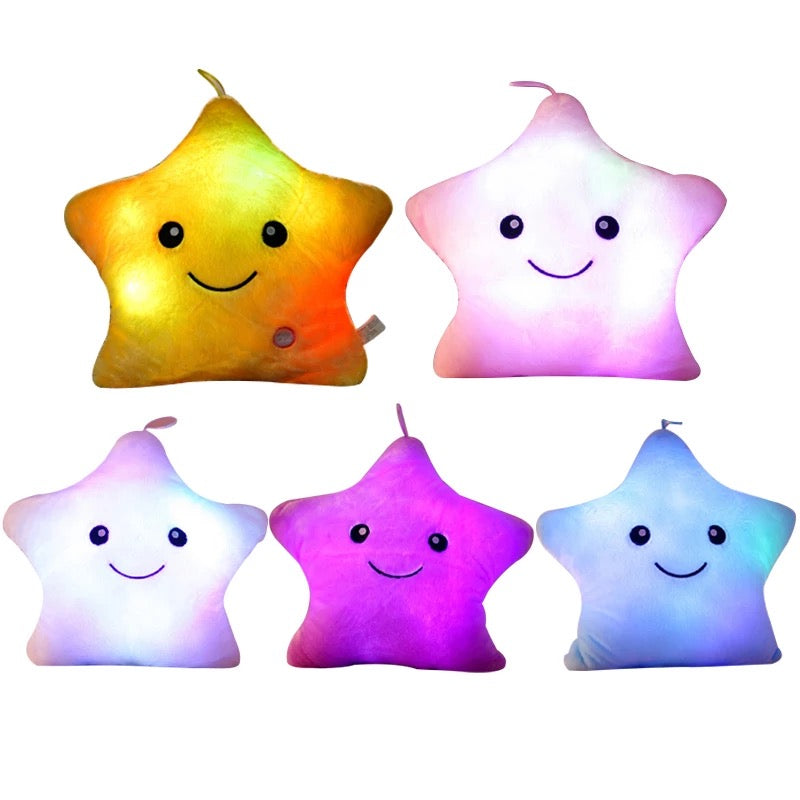 Light up star pillow top