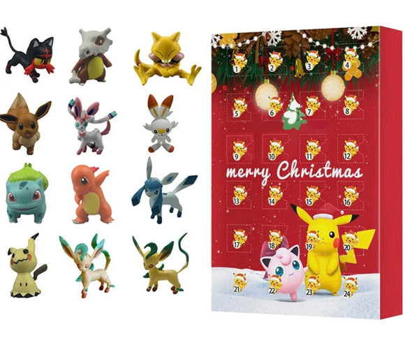 Christmas Pokemon Figure 24 Days Countdown Advent Calendar Surprise Gift