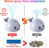 Whale squirting bath LED Toy USB