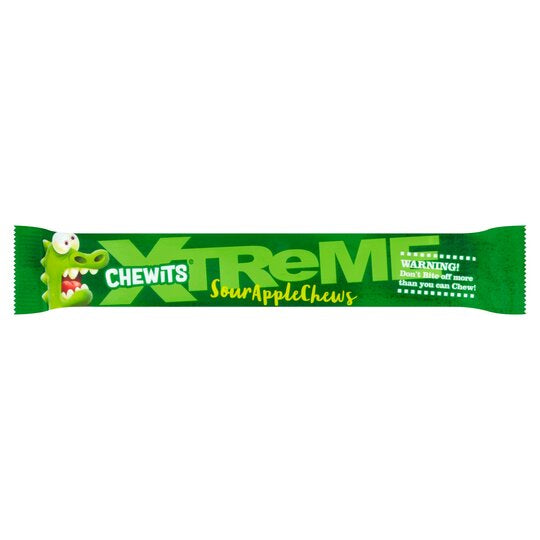 Chewits Xtreme Sour Apple Chews 34g