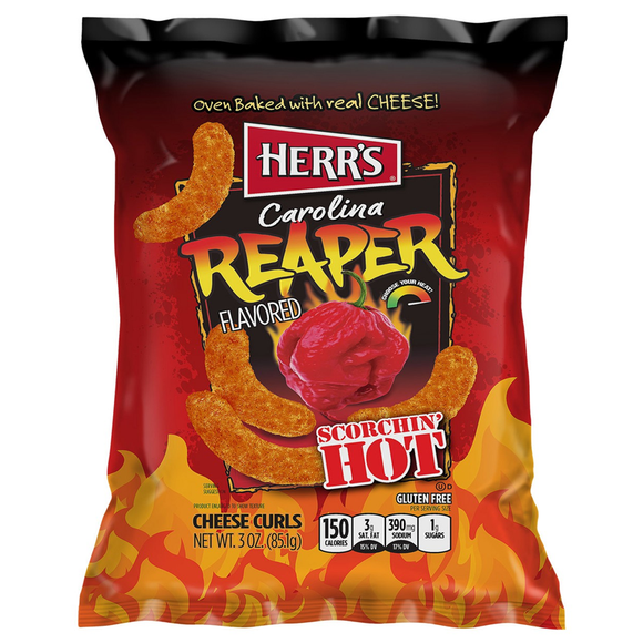 Herr's Carolina Reaper Flavoured Cheese Curls - 1oz (28.4g)