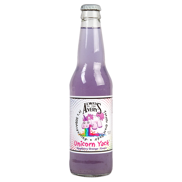 Rocket Fizz - Always Ask For Avery's Unicorn Yack Soda - 12fl.oz (355ml)