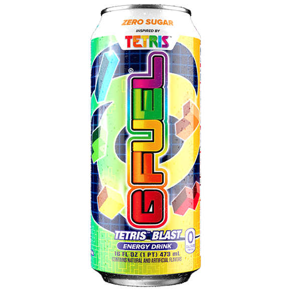 G FUEL - Tetris Blast (Rainbow Candy Flavour) Zero Sugar Energy Drink - 16fl.oz (473ml)