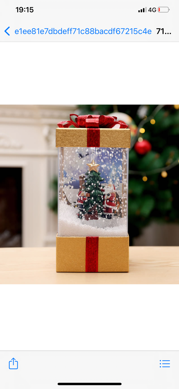 Christmas Snowy LED Musical Gift box USB