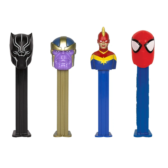 PEZ Marvel Candy Dispenser (Poly Pack) + 2 PEZ Tablet Packs - 0.58oz (16.4g)