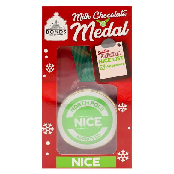 Bonds Milk Chocolate Nice List Medal 21g