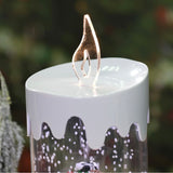 Christmas Snowy LED Circular Moving Around Tree Musical Candle USB