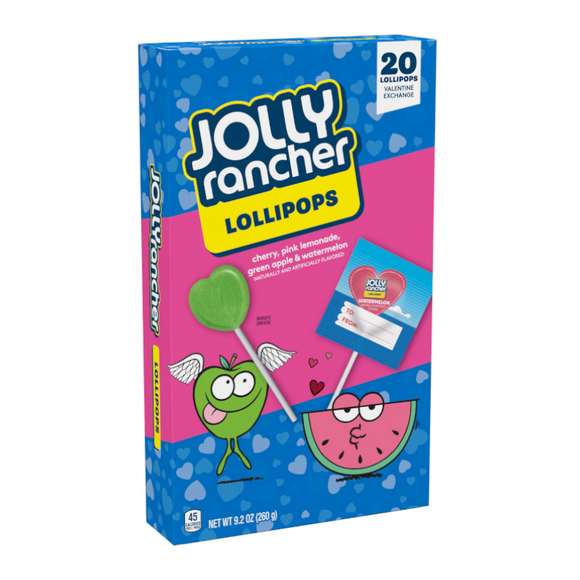 Jolly Rancher Lollipops Heart Exchange 20-Piece Box - 9.2oz (260g)